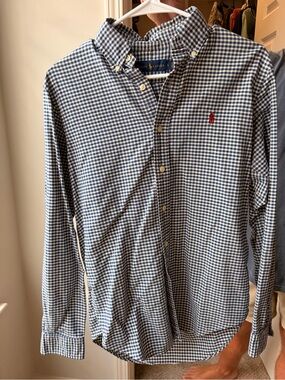 Ralph Lauren Men’s Blue Gingham Button-Down Shirt